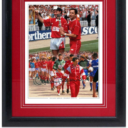 Ossie Ardiles Swindon Town Legend Hand Signed Montage 23x19" Framed