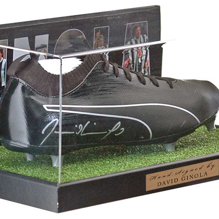 David Ginola Newcastle United Hand Signed Football Boot Presentation