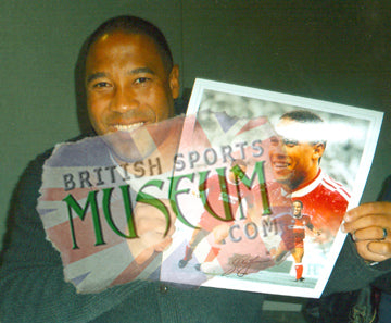 John Barnes Liverpool Legend Hand Signed Montage 23x19" Framed