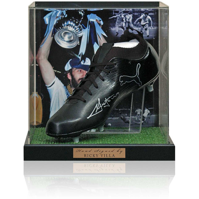 Ricky Villa Tottenham Hotspur Hand Signed Football Boot Presentation
