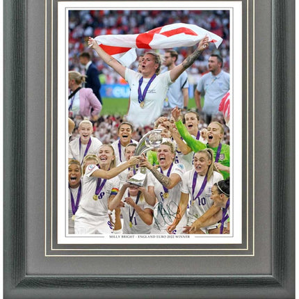 Millie Bright England Lionesses Euro Winner 2022 Hand Signed Montage 23x19" Framed