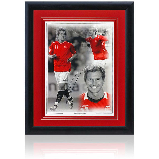 Morten Gamst Pedersen Norway Legend Signed Montage 23x19in Framed
