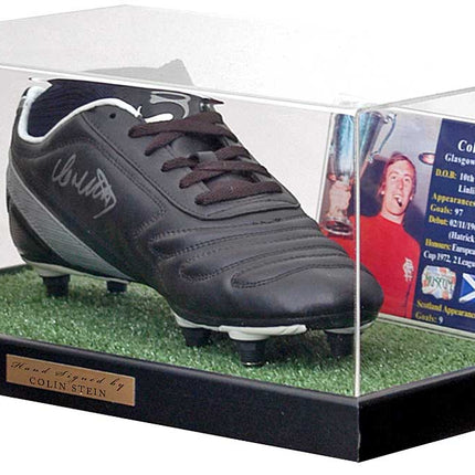 Colin Stein Rangers Hand Signed Football Boot Display
