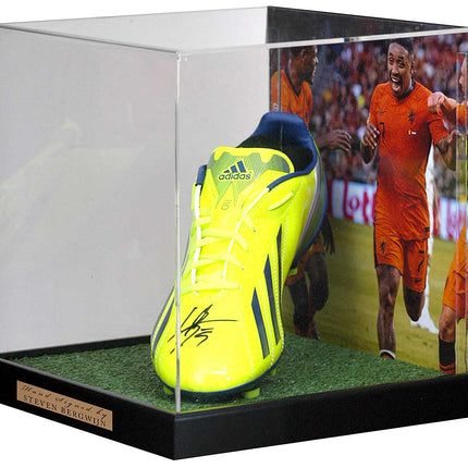 Steven Bergwijn Netherlands Hand Signed Football Boot Presentation