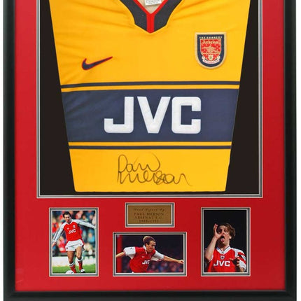 Paul Merson Arsenal Legend Hand Signed Rare Retro Away Shirt