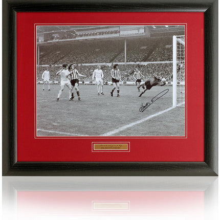 Jim Montgomery Sunderland 1973 FA Cup Final Hand Signed Photograph 23x19" Framed