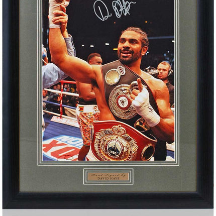David Haye Boxing Legend Hand Signed Photograph 23x19" Framed