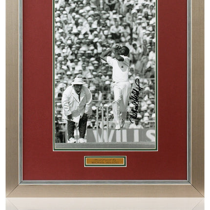Mike Holding Cricket Legend Hand Signed West Indies Photograph 23x19" Framed
