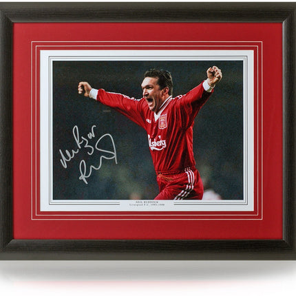 Neil Ruddock Liverpool Icon Hand Signed Photograph 23x19" Framed