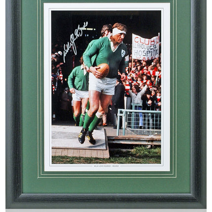 Willie John McBride Rugby Legend Hand Signed Ireland Photograph 23x19" Framed
