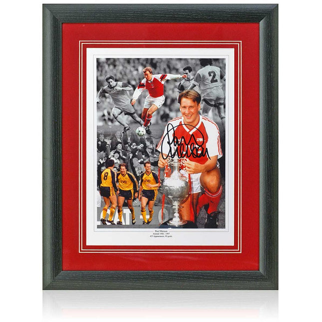 Paul Merson Arsenal Legend Hand Signed Montage 23x19" Framed