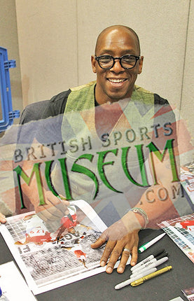 Ian Wright Arsenal Legend Hand Signed Montage 23x19" Framed
