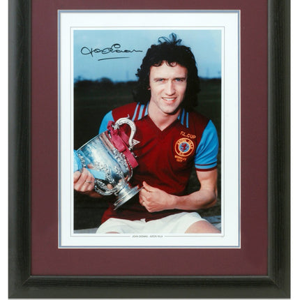John Gidman Aston Villa Legend Hand Signed Photograph 23x19" Framed