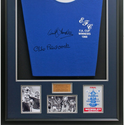 Derek Temple and Mike Trebilcock Everton Legends Hand Signed Football Shirt