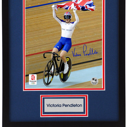Victoria Pendleton Hand Signed Team GB Official Olympics Photograph 11x14" Framed