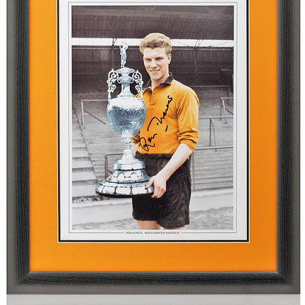 Ron Flowers Wolverhampton Wanderers Legend Hand Signed Photograph 23x19" Framed