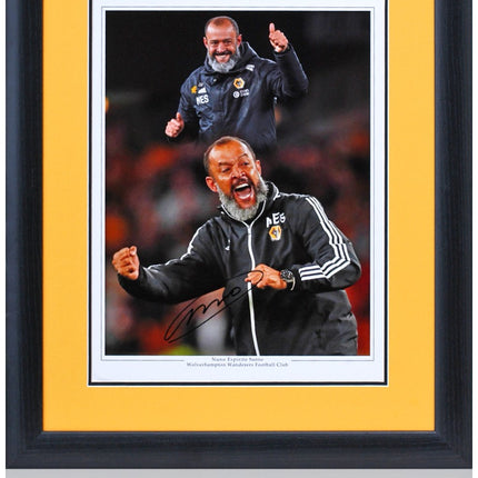 Nuno Espirito Santo Wolverhampton Wanderers Hand Signed Montage 23x19" Framed