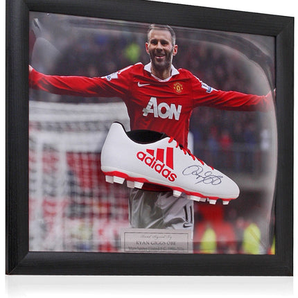 Ryan Giggs Manchester United Hand Signed Football Boot Dome Presentation