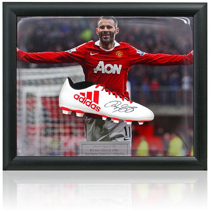 Ryan Giggs Manchester United Hand Signed Football Boot Dome Presentation