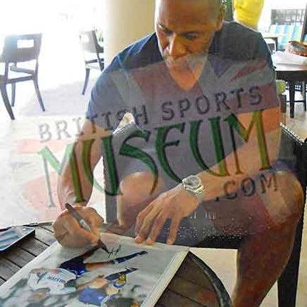 Sheringham and Ferdinand Hand Signed Tottenham Hotspur Montage 23x19" Framed