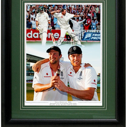 Steve Harmison Cricket Legend Hand Signed 2005 Ashes Montage 23x19" Framed
