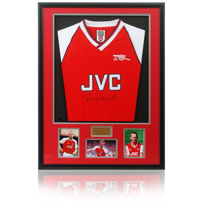 Perry Groves Arsenal Legend Hand Signed Retro Home Shirt