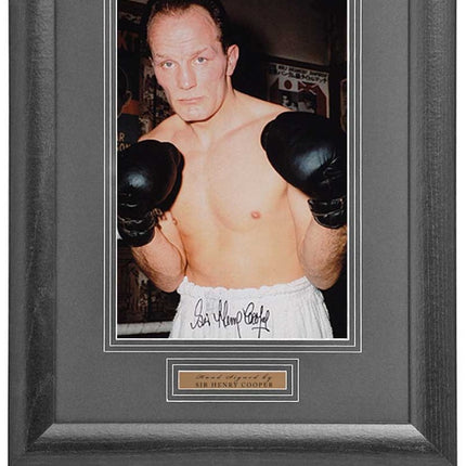 Henry Cooper Boxing Legend Hand Signed Photograph 15x19" Framed