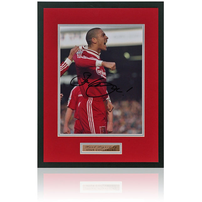 Stan Collymore Hand Signed Liverpool Photograph 15x19" Framed