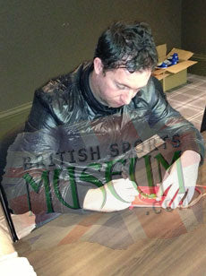 Robbie Fowler Hand Signed Liverpool Crest Pennant Display 23x19" Framed