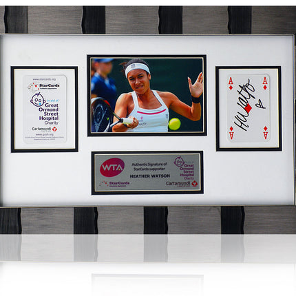 Heather Watson Tennis Pro Hand Signed WTA GOSH Playing Card Presentation