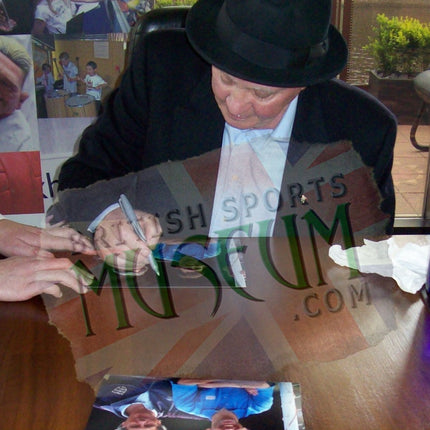 Bobby Robson Hand Signed England Football Legend Photograph 11x14" Framed