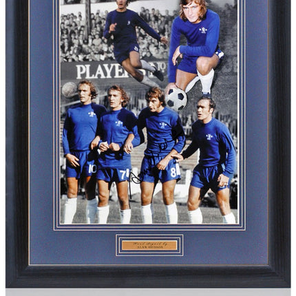Alan Hudson Hand Signed Chelsea Photograph 23x19" Framed