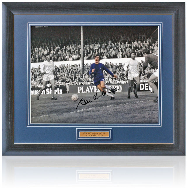 Alan Hudson Chelsea Legend Hand Signed Photograph 23x19" Framed