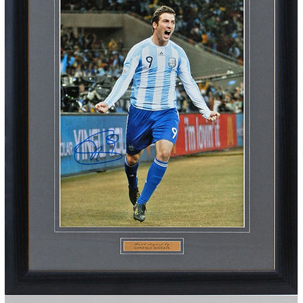 Gonzalo Higuain Argentina Legend Hand Signed Photograph 23x19in Framed