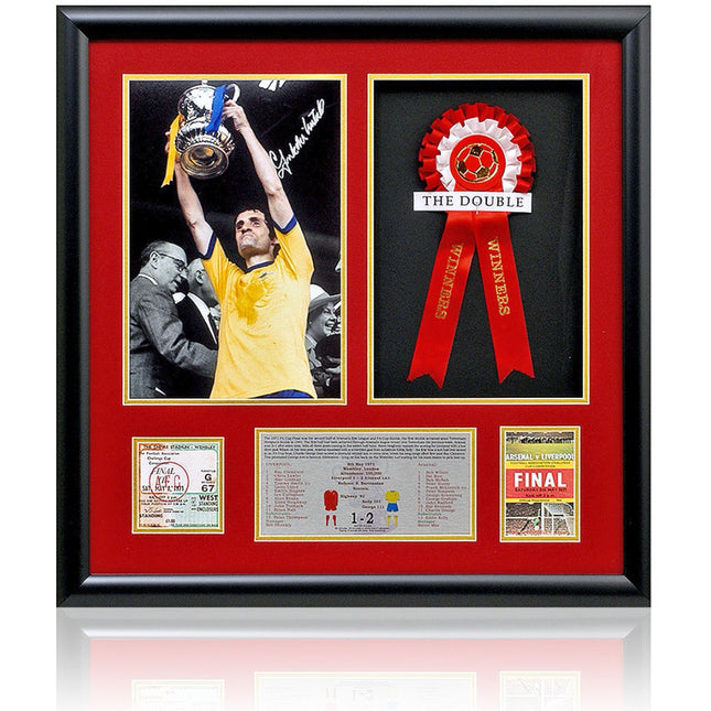 Frank McLintock Arsenal Legend Hand Signed 1971 The Double Presentation