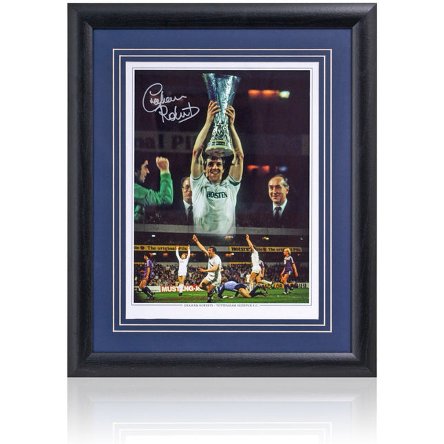 Graham Roberts Tottenham Hotspur Legend Hand Signed Montage 23x19" Framed
