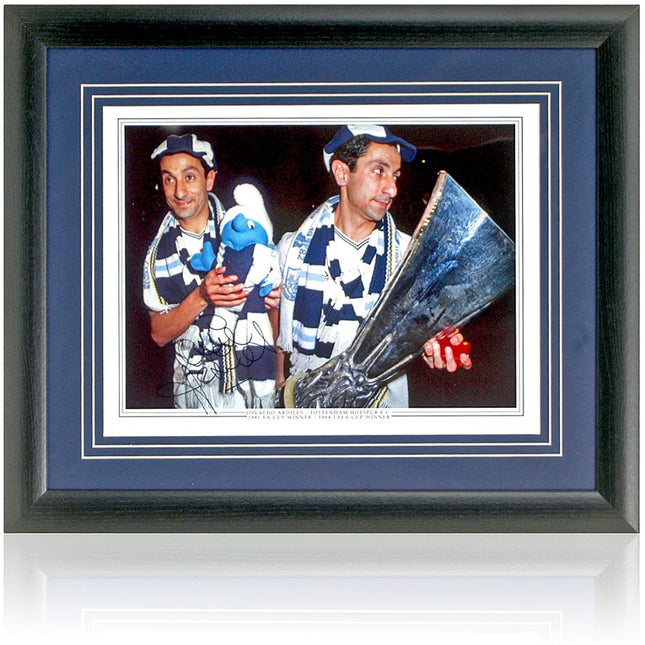 Ossie Ardiles Tottenham Hotspur 1984 UEFA Cup Hand Signed Photograph 23x19" Framed