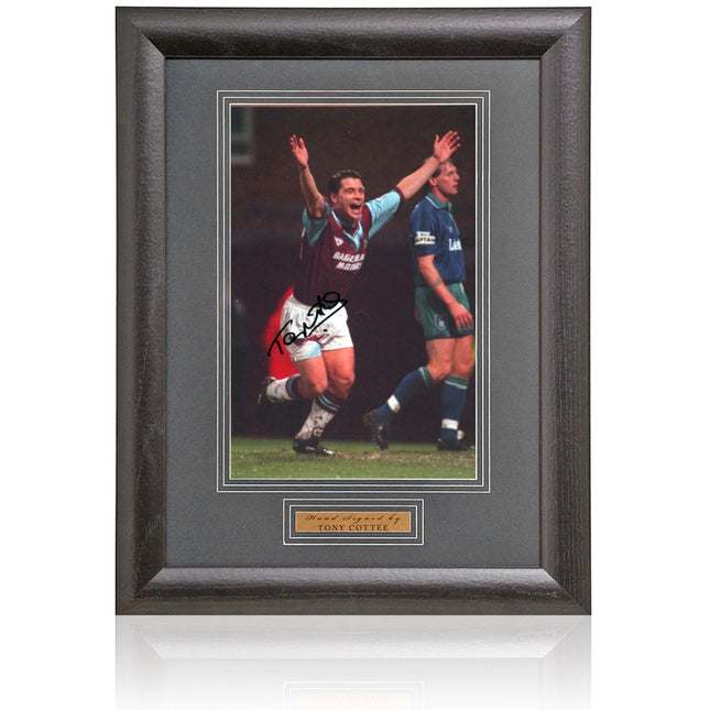 Tony Cottee West Ham United Legend Hand Signed Photograph 15x19" Framed