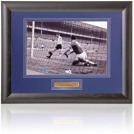 Cliff Jones Hand Signed Tottenham Hotspur Photograph 15x19" Framed