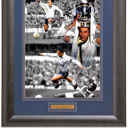 Ossie Ardiles Tottenham Hotspur Legend Hand Signed Montage 23x19" Framed