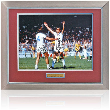 Trevor Brooking and Billy Bonds West Ham United Legends Hand Signed Photograph 23x19" Framed