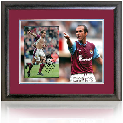Paolo Di Canio West Ham United Legend Hand Signed Photograph 23x19" Framed