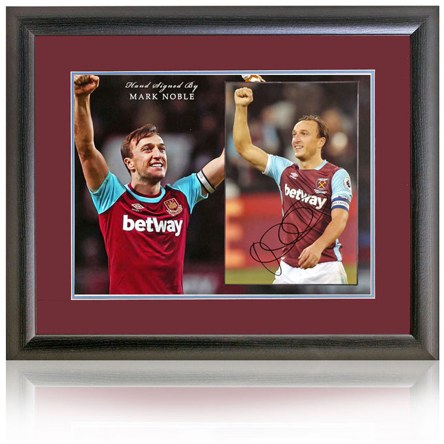 Mark Noble West Ham United Legend Hand Signed Photo Presentation 23x19" Framed
