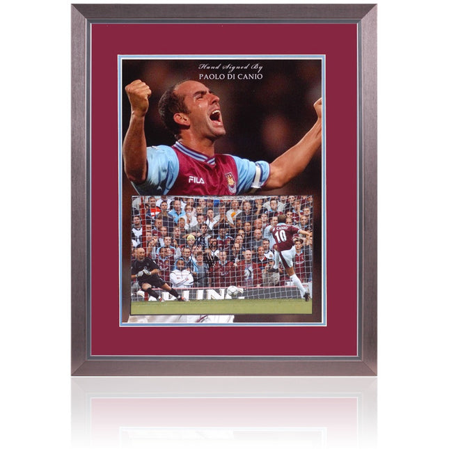 Paolo Di Canio Hand Signed West Ham United Framed Photograph 23x19" Framed