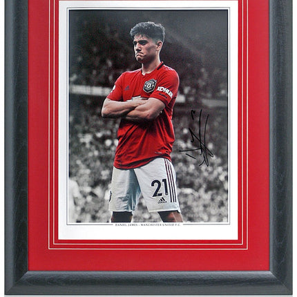 Daniel James Manchester United Hand Signed Photograph 23x19" Framed