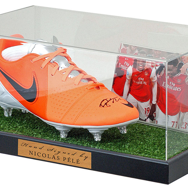 Nicolas Pepe Arsenal Hand Signed Football Boot Presentation