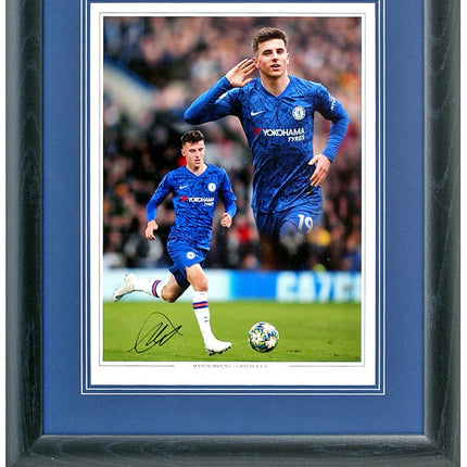 Mason Mount Chelsea Hand Signed Montage 23x19" Framed
