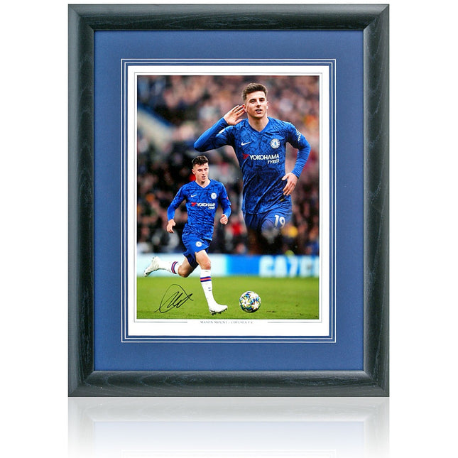 Mason Mount Chelsea Hand Signed Montage 23x19" Framed