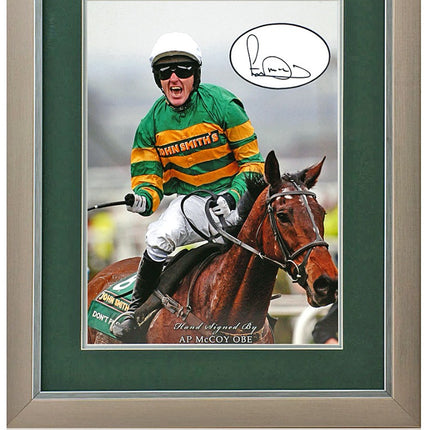 AP McCoy Hand Signed Horse Racing Legend Photograph 23x19" Presentation