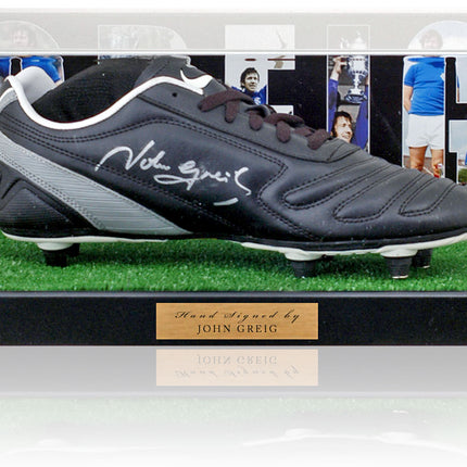 John Greig Rangers Hand Signed Football Boot Presentation